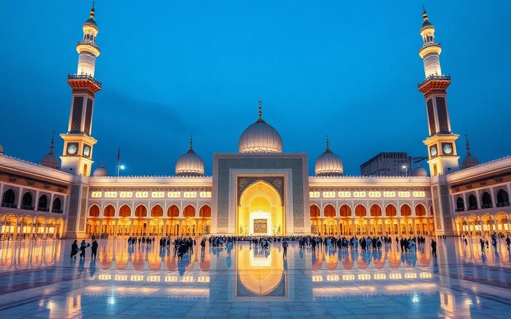 Masjid al-Haram in Makkah at blue hour