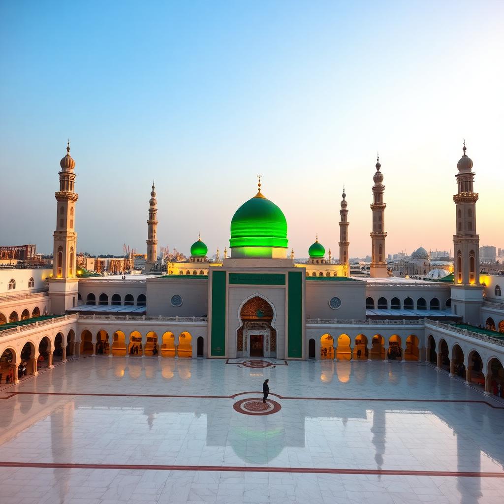 Masjid an-Nabawi in Madina with the Green Dome